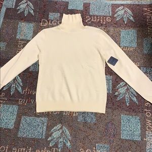 Women's Cream Turtleneck Sweater